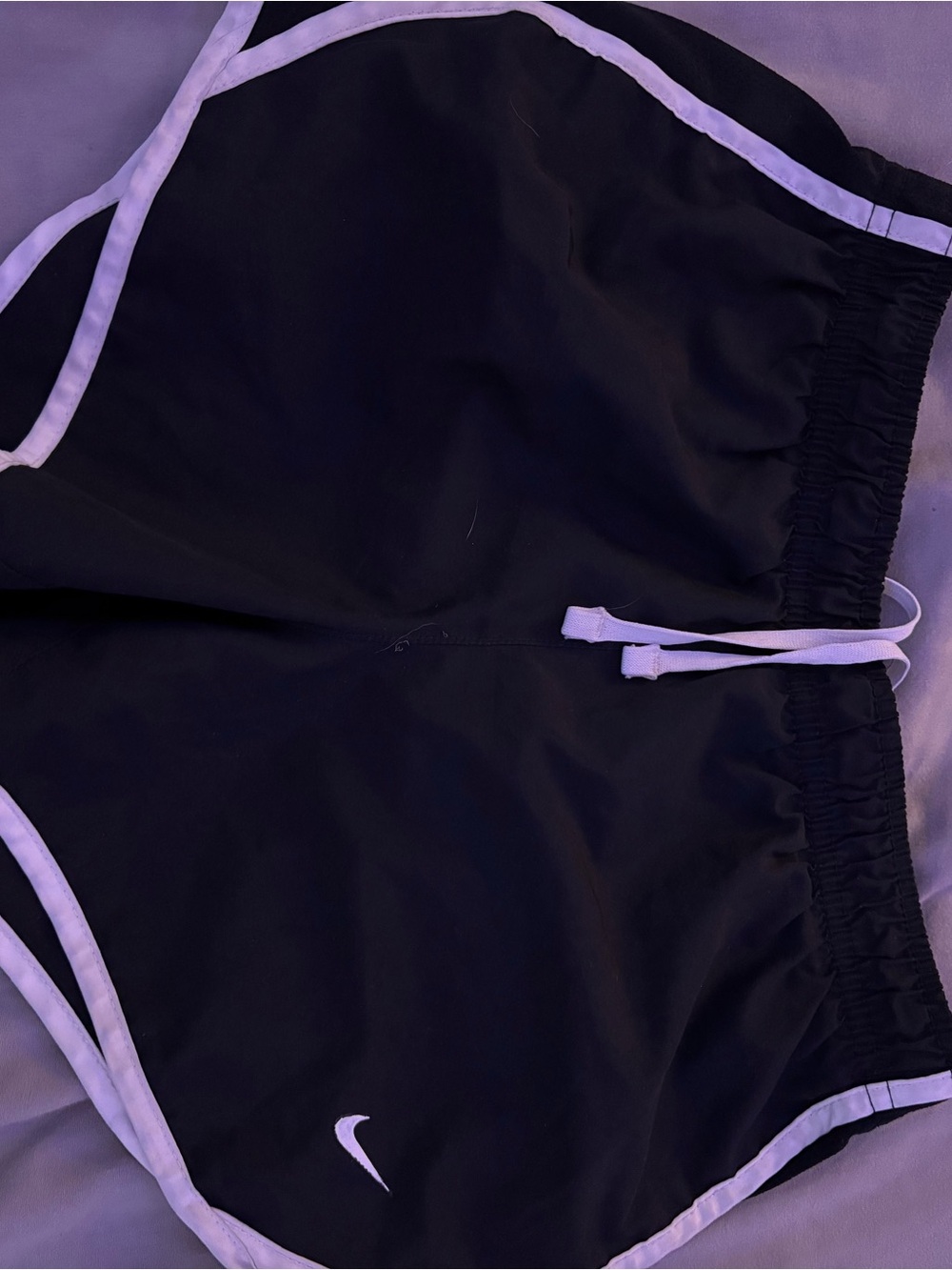 Nike Black Athletic Shorts with white Trim
